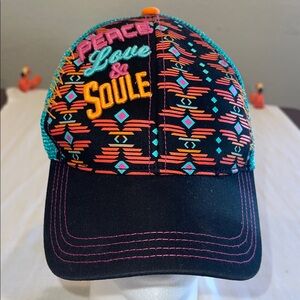 Gypsy Soule Peace Love & Soule Black and Multicolor Women's Hat